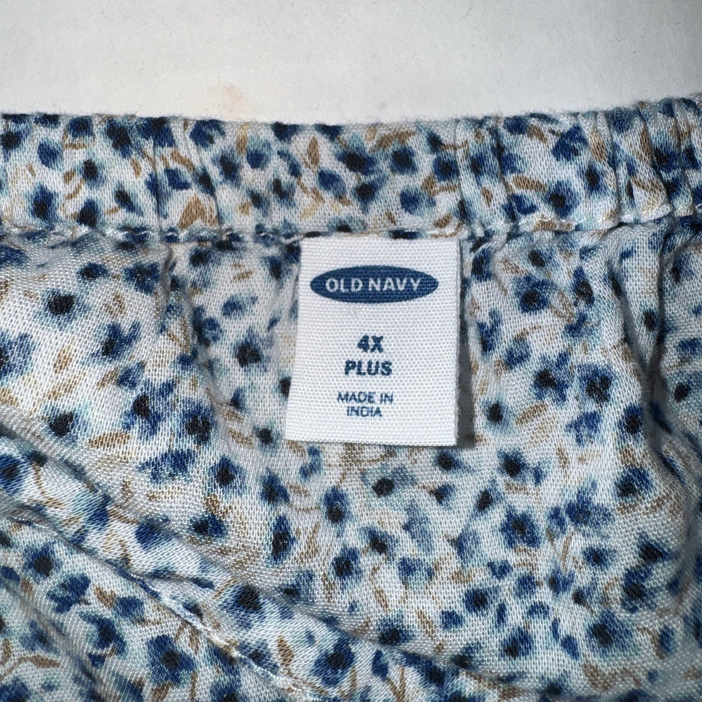 Old Navy Womens 4X‎ Pajama Top Woven Floral Lightweight Soft Comfy Cozy Lounge - Picture 4 of 8